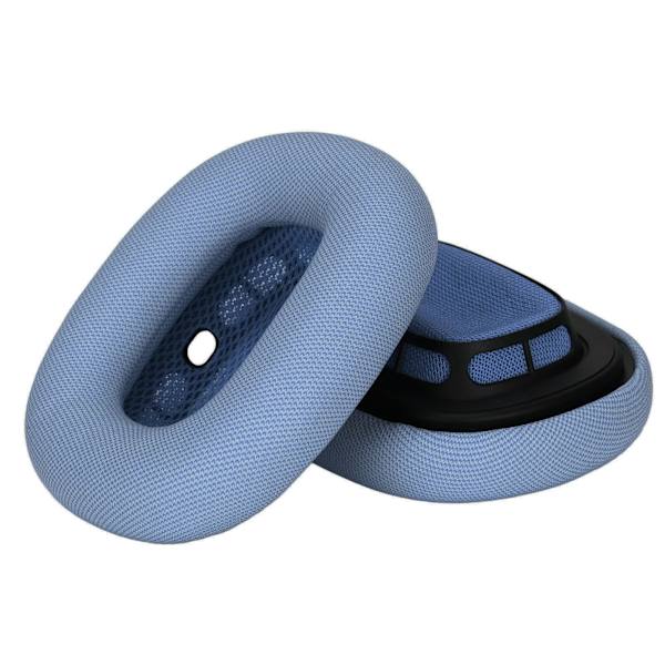 Utskiftbare øreputer, myke minneskumhodetelefoner øremuffer, utskiftbart øreputersett, lær øreputer øremuffer for Airpod MAX-headset234 (blå) Blue