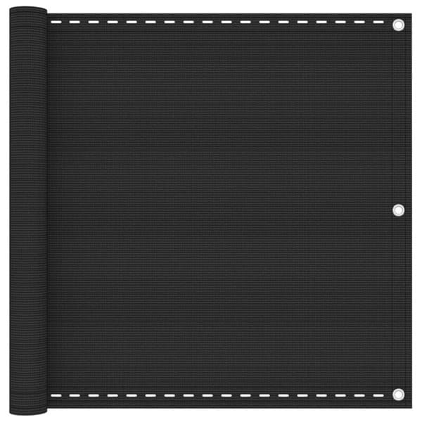 vidaXL Balkonskærm HDPE 90 x 600 cm antracit silver Antracit