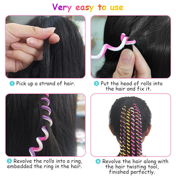 6 st/set Kvinna Flicka Hår Styling Twister Klämmor Flätare Verktyg DIY Tillbehör