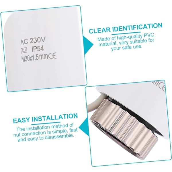 Gulvvarme Konstant Temperaturregulator Intelligent Termostat Elektrisk Aktuator, Gulvvarme Elektrisk Aktuator Plugger