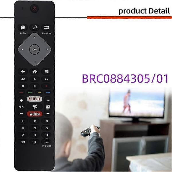 BRC0884305/01 Fjernkontroll for Philips TV Erstatningshåndkontroller