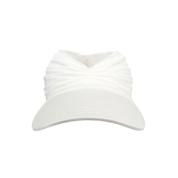Visor Hat, Solhatt Dame Solbeskyttelse Strandhatt Bred Bremskjerm Solhatt med UV-beskyttelse for Sport Golf Tennis Utendørs Strand 56-65CM white