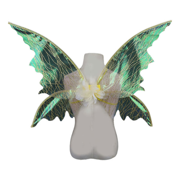 Fairy Wings, Barn Vuxen Glödande Fairy Wings Dress Up Butterfly Wings Änglavingar Sparkle Kostymer Cosplay för födelsedagsfest Holiday Gold