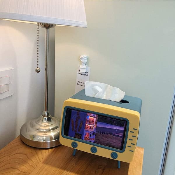 TV-formet vevboksholder Blue