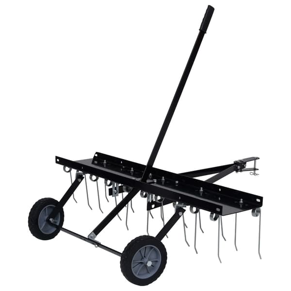 vidaXL Mosrive til havetraktor 100 cm 17140 Svart