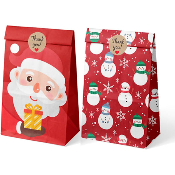 Julklappspapper Set - 6 Mönster (12 Ark) - Festligt Presentpapper för Gåvor