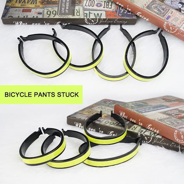 Reflekterende cykelclips, cykelreflekterende ankelrem, cykelreflekterende bukseclips