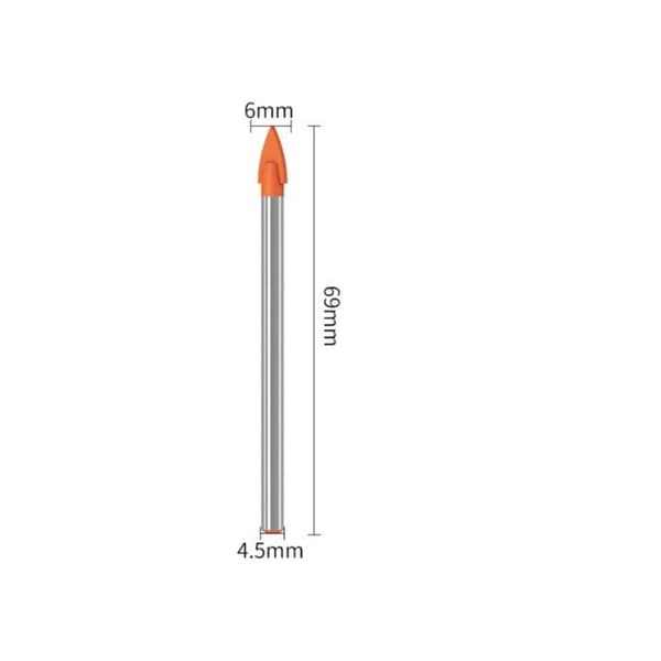 10 stk. 6 mm glasflisebor til fliser, glas, keramik, marmor og plastik YYV