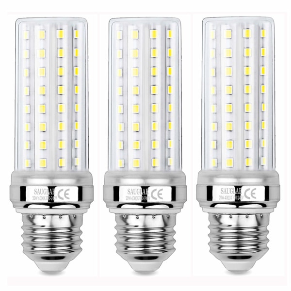 Stykker 20W LED majspærer, 150W ækvivalent glødepære, 2300LM, 4000K neutral hvid, E27 Edison skruepærer