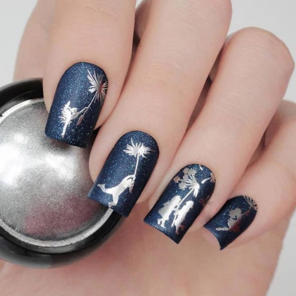 Guld Silver Chrome Nagelpulver Set Nagelkonst Glitter Guld för Nagelkonst Dekoration Design 3D Holografiskt Damm Metallisk Effekt Pigment 2 Lådor