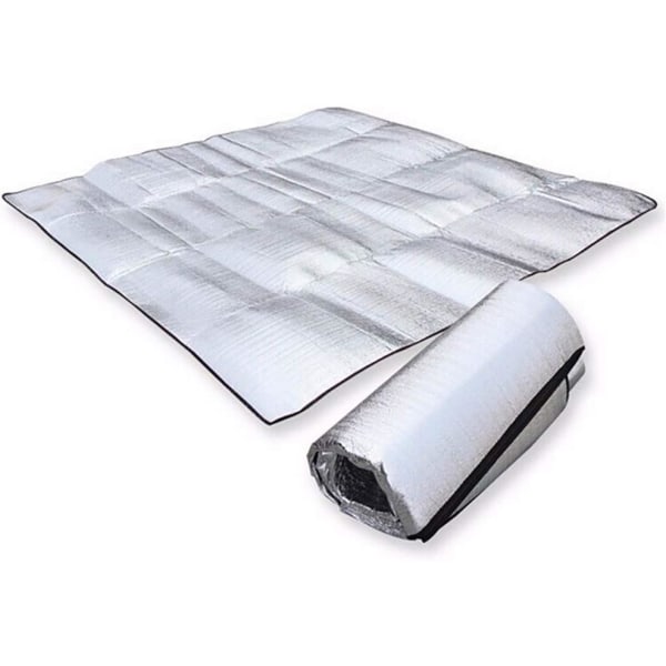 Unique Waterproof Aluminum Foil Camping Mat Foldable Sleeping Picnic Beach Mattress Outdoor Mat Pad Damp Proof Waterproof Picnic Mats  (200 * 150cm)