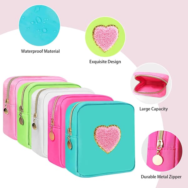Hygiejnebind Opbevaringspose, Menstruationspose, Bærbar Menstruationspose, Feminint Menstruationsbind Tampon Organizer (LakeBlue)