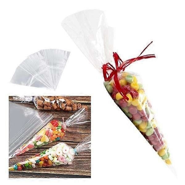 100-pack cellofanstrutar - cellofanpåsar - cellofanstrutar transparenta