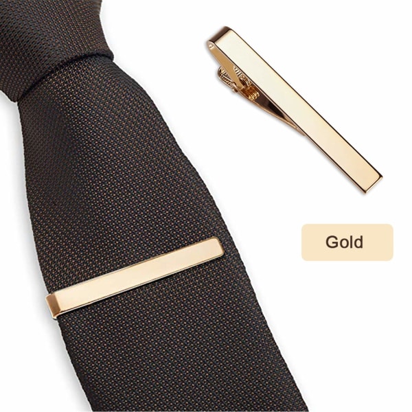 3-pack slipsklämmor för män Långa stilar slipsnålsklämma Set fyrkantiga kanter slipsnålar Silver Guld Svart Slips Slips Slips Bröllop Business Clips