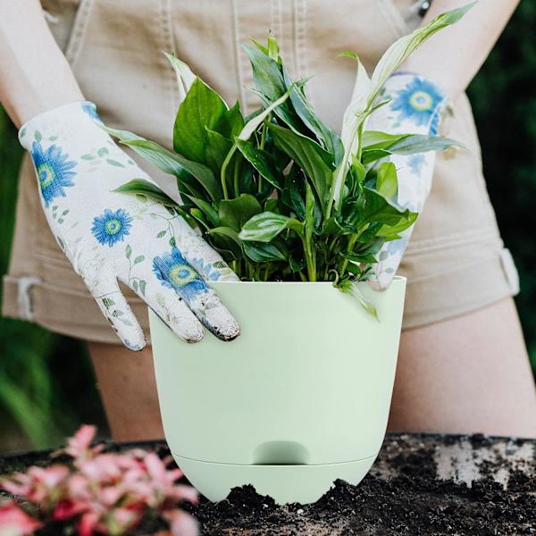 Självbevattnande blomkrukor för inomhus- och utomhusbruk Gröna 17 cm (3 st) Green M