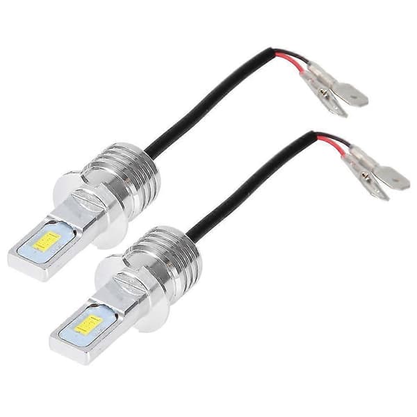 2 stk. H3 80W 8000K 12-24V Universelt Tilbehør Hvit LED Tåkelyspære med Dekoder.