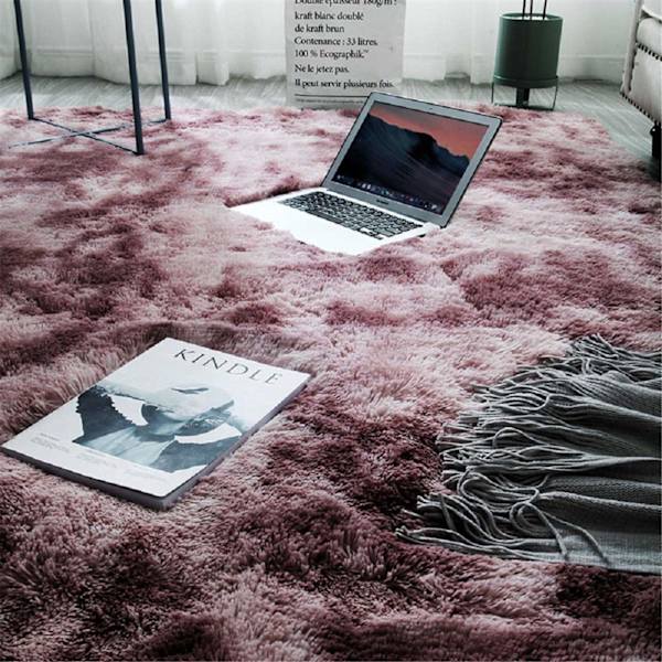 Mjuk matta sovrum lurvig matta lurviga mattor fluffiga färgglada batikmattor matta ny rosa 150 x 240 cm Pink 150 x 240 cm