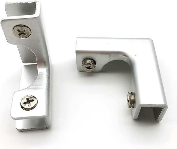 2 stk. vinkelbraketter for 8 mm glass WPC-paneler