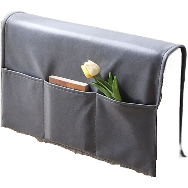 Stol Organiser Soffa Armstödsöverdrag Organiser, Armstol Fjärrkontrollhållare för Soffa Armstol Caddy med Fickförvaring, Grå