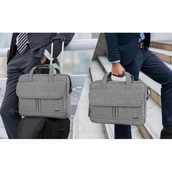 Laptop taske, Business Laptop tasker Aktentaske Kontor taske Laptop bæretaske Computer dokument taske til arbejde, skole, uni,  Grå-15,7  x 3,1  x 11,8 tommer Gray