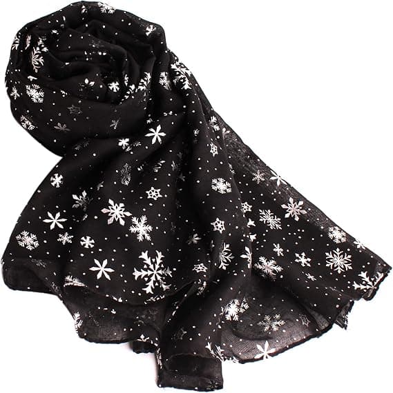 Kvinders Broderet Chiffon Sjal Wrap Sjal Letvægts Sjal Mode Sommer Efterår Sjal, 6445+sort