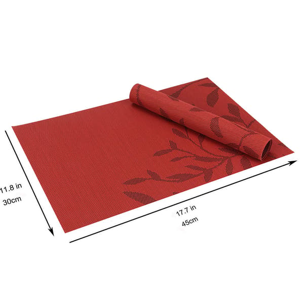 Plasser, sett med 7 vaskbare, smussavvisende plassmatter red