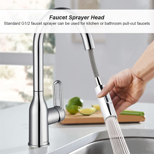 Uttrekkbar kran sprayhode kjøkkenkran spray tut vask kraner dyse (100x30mm)
