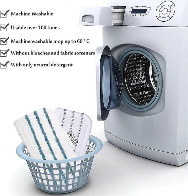 Vaskbare dampmoppeputer for PowerFresh 1940 1806 2-pakninger