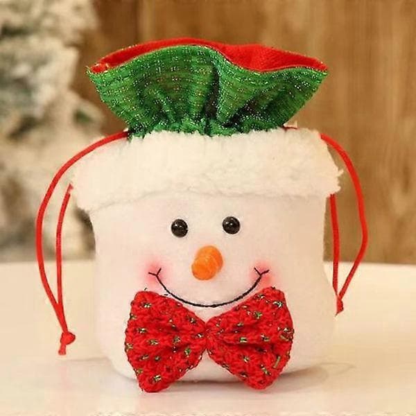 Pås-säckväv julklappspåsar med dragsko för julklappar (15 x 18 cm)