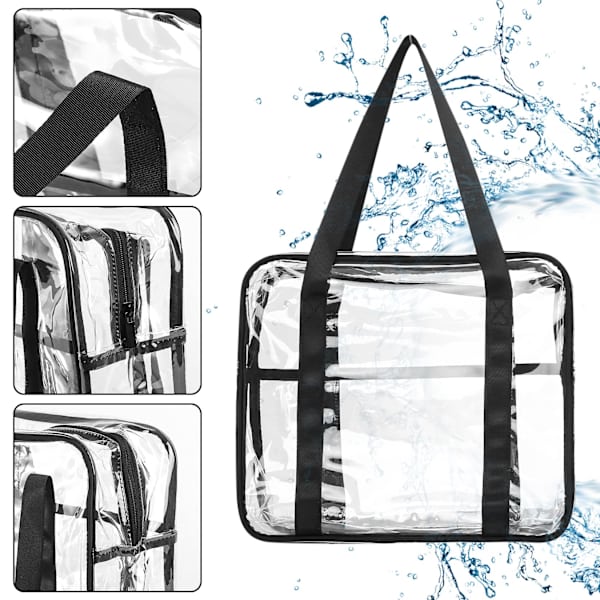 Genomskinlig necessär, transparent kosmetika sminkborstar tote väska, PVC dragkedja rese strand arrangör väska för män kvinnor resa affärs badrum