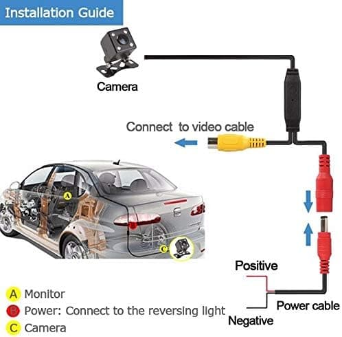 HD CCD 8 LED Bakkamera 170° Nattvision Mini Backup Kamera 12V DC (Fram eller Bak)
