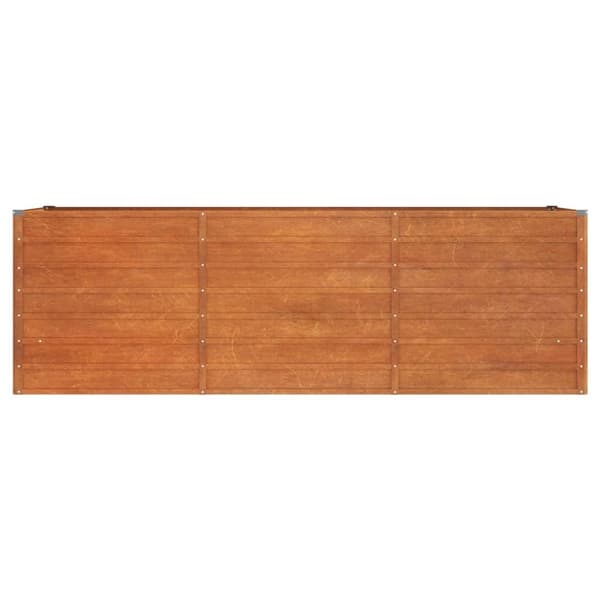 vidaXL Dyrkekasse rusten 240x80x77 cm rustbestandig stål Brun