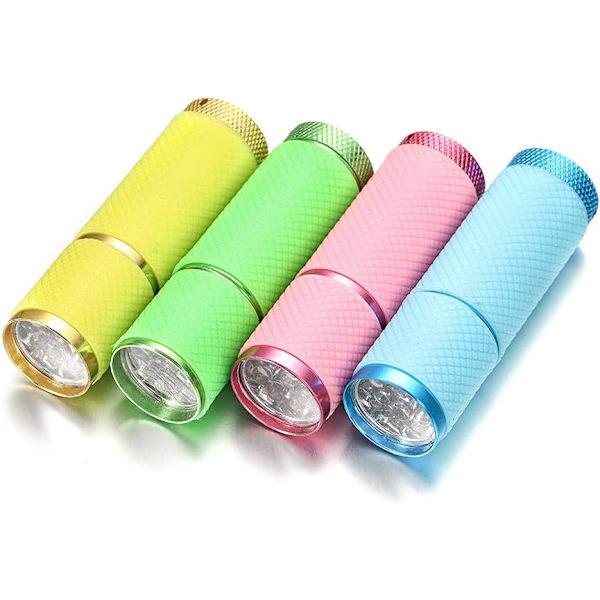 4 Farger UV Lommelykt Ultrafiolett Lys Mini Lommelykt Lampe For Epoxy UV Harpiks Herding Lim Smykker Utstyr Verktøy, Rosa