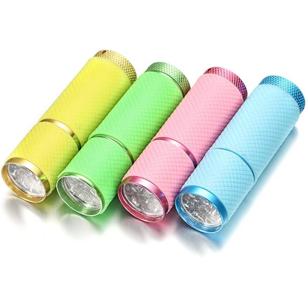 4 Farver UV Lommelygte Ultraviolet Lys Mini Lommelygte Lampe Til Epoxy UV Harpiks Hærde Lim Smykker Udstyr Værktøj, Gul