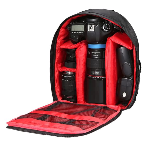Kamera Ryggsekk Vanntett Støtsikker Camping Bag - Liten Red