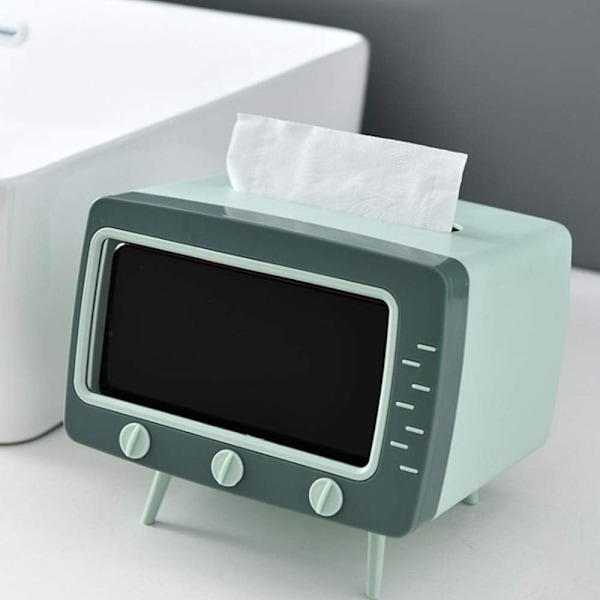 TV-formet vevboksholder Green