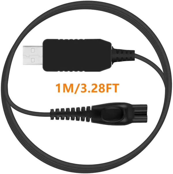 4,3V opladerkabel til Philips Shaver, USB-erstatningsstrømkabel til Philips  S300 S360 RQ311