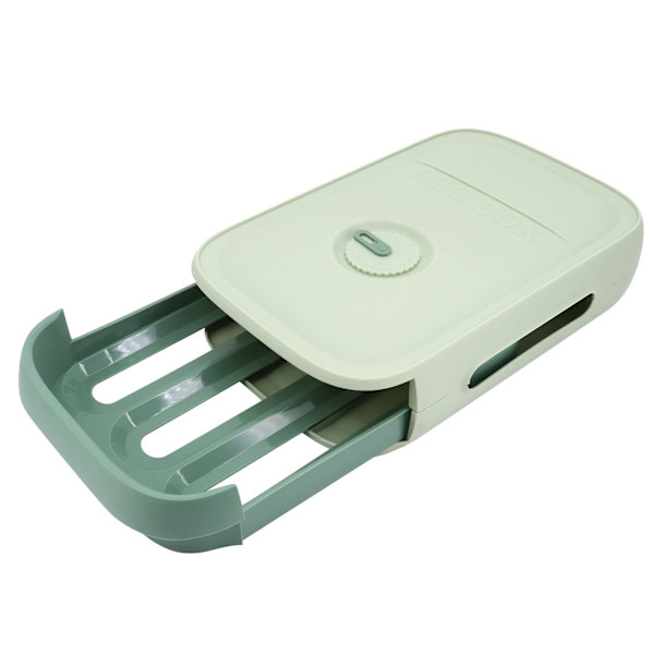 Egg Box 21 Egg, Egg Oppbevaringsboks Plast, Eggbrett for Kjøleskap, Egg Oppbevaring Egg Box, Egg Kurv Egg Oppbevaringsboks Kjøkken Egg Holder(Grønn) Green