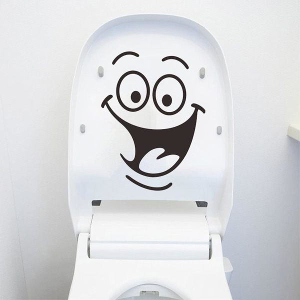 Styck Smiley Toalettdekaler, Gör-det-själv roliga Toalettdekaler, Kreativa Vattentäta Avtagbara Dekorationsdekorationer