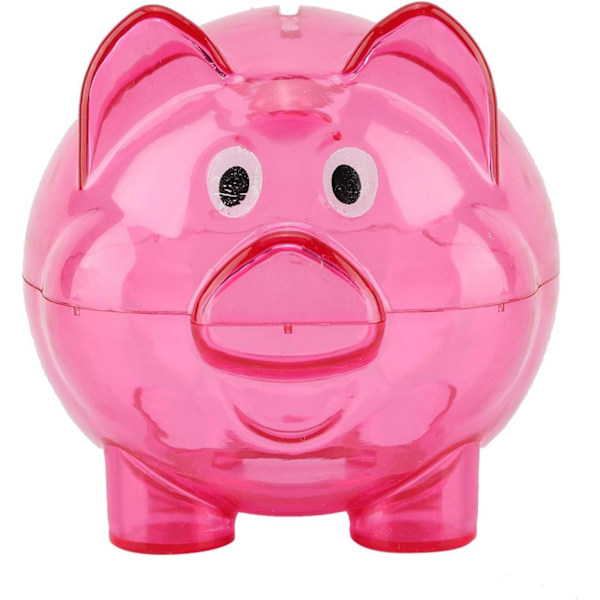 Söt sparbössa, kreativ färgad sparbössa för barn, söt tecknad grisformad sparbössa heminredning, bästa julklappar födelsedagspresenter (rosa)