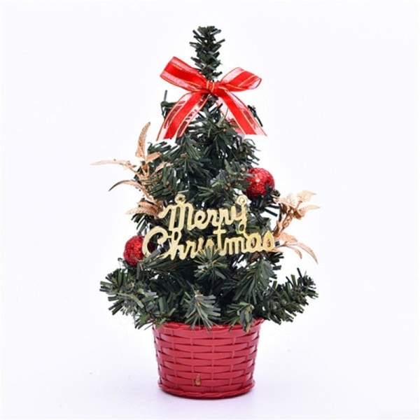 20 cm bord juletre Mini kunstig juletre Julefest dekorasjon miniatyr bordpynt borddekor
