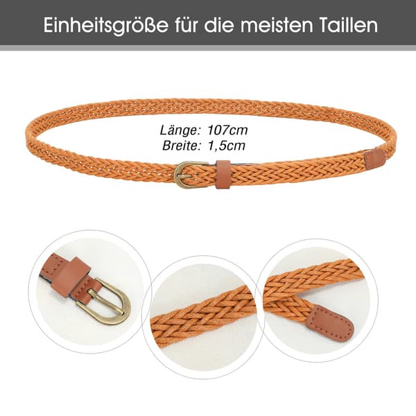 Naisten ohut punottu vyö