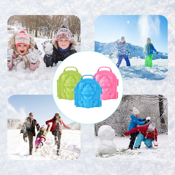 Snöbollsmaskin Verktygssats, Kaninformad Snöbollsmaskin Klämma Tjock Snöboll Tillverkningsverktyg, Vinter Utomhus Snö Sandform Verktyg Leksaker Kit