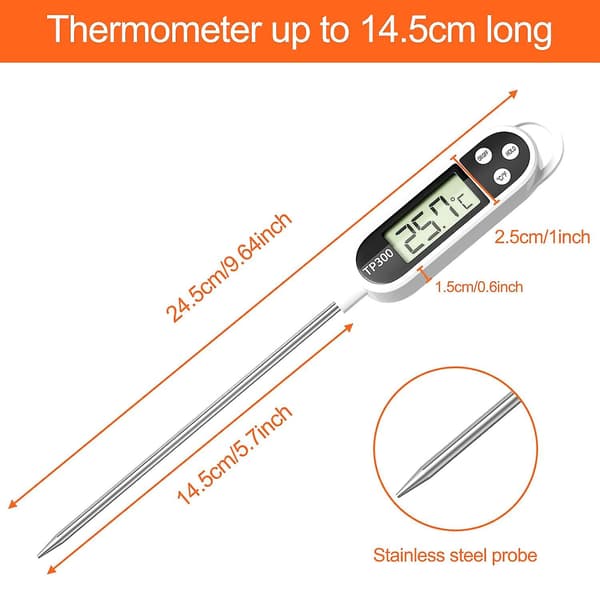 2-pack Universal Digital Kökstermometer, 0,1°C Matlagningsprob Accura