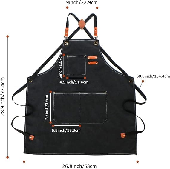 Kjøkkenforkle, arbeidsforkle, grillforkle, for grill, restaurant, hage, grill, kafé