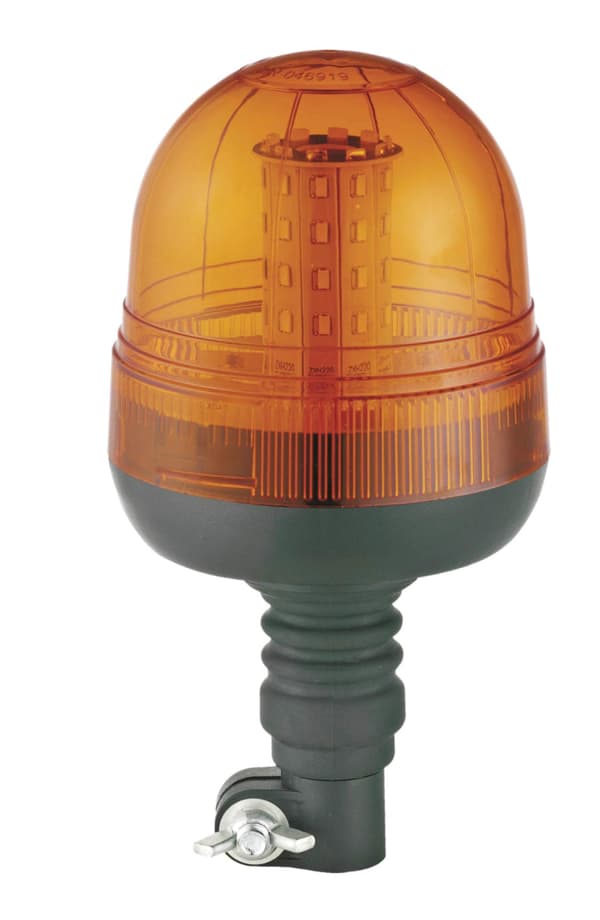 LED Rundt Blinklys Oransje Med Magnetfot