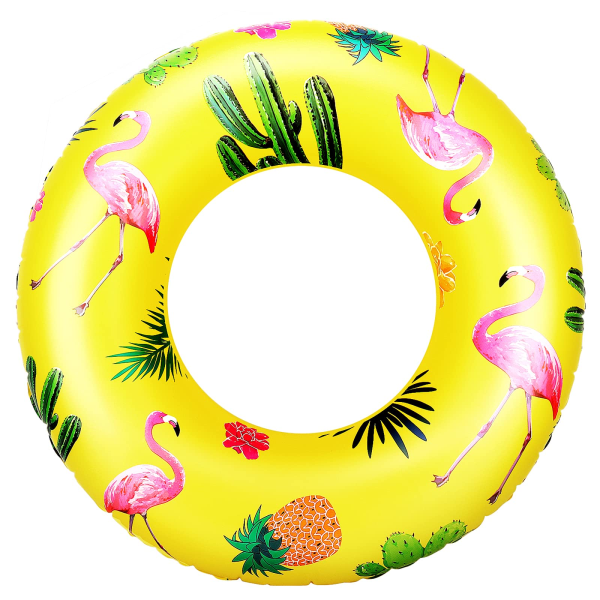 Oppustelige svømmeringe, Funny Beach Floaties Swim Party Legetøj Sommer Svømning Float Ring, Oppustelige søde mønstrede poolrør