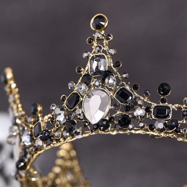 Bryllup vintage krone tiara prinsesse hårbånd barokk for kvinner prom