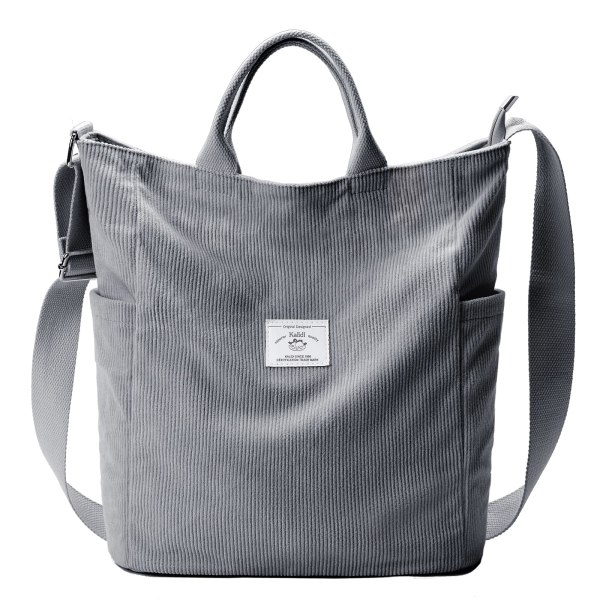 Handbag Cord Shopper Skulderveske Casual Crossbody Bags Large