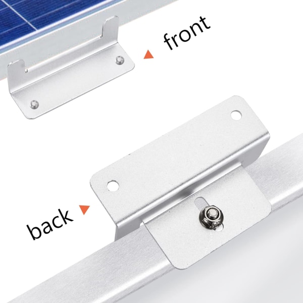 Solpanelklämma Aluminiumlegering Monteringssats med skruvar och muttrar för husbilsbåttak 4 stycken